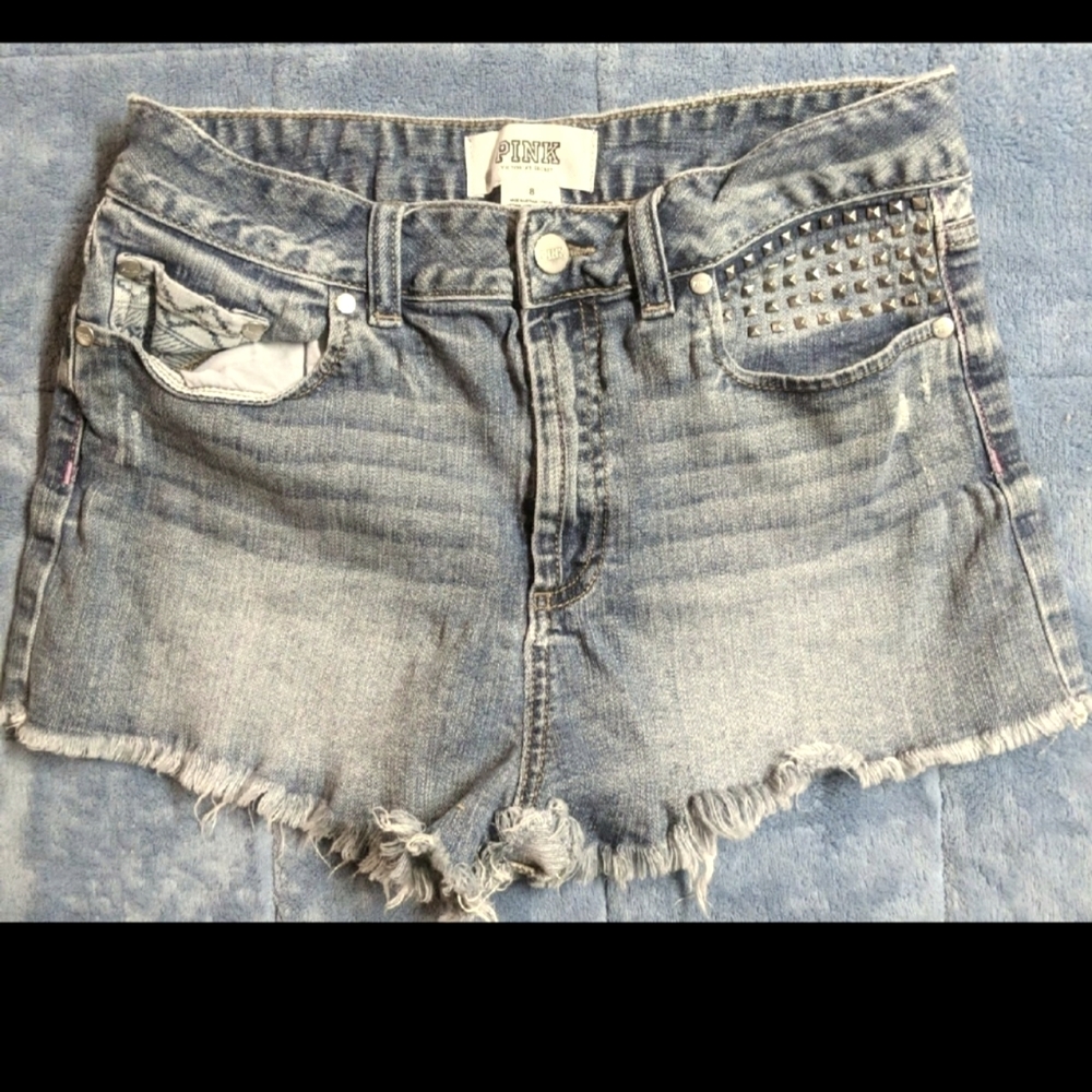 PINK denim shorts